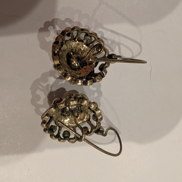 Pearl Cluster Drop Earrings in Gold-Tone - Picture 3 of 3